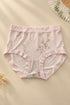 Soft Silhouette Hipster Briefs in Blush Pink — portrait flat lay with botanical fan