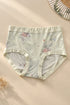 Soft Silhouette Hipster Briefs in Sage Mist — portrait flat lay with botanical fan