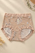Soft Silhouette Hipster Briefs in Soft Mocha — portrait flat lay with botanical fan