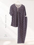 Floral Printed Henley Pyjama Set