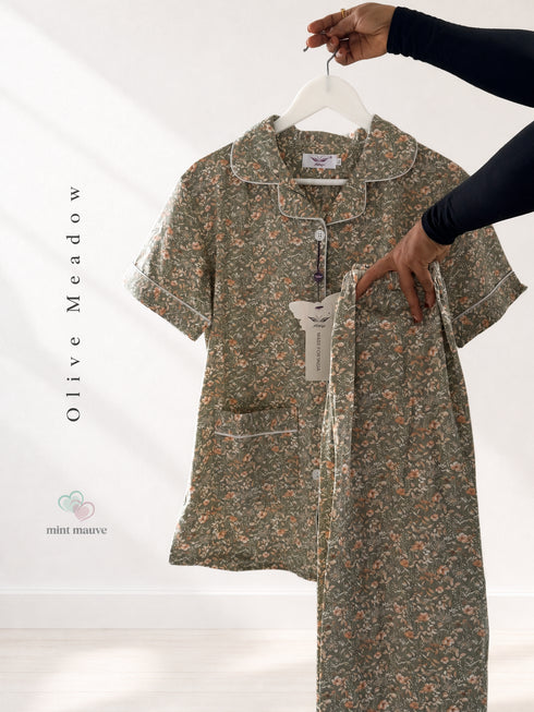 Short Sleeve Button Down Pyjama Set