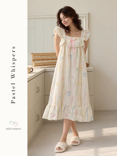 Vintage Inspired Padded Ruffle Sleepwear