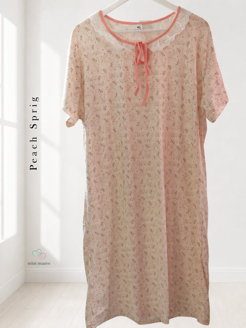 Vintage Lace Ruffle Yoke Nightdress