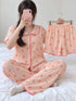 MNM25 โ Peach Love โ three-piece nightwear set