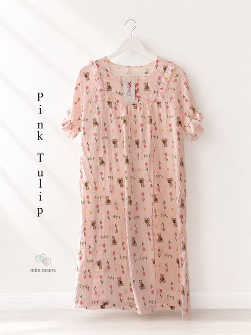 Square Neck Short Sleeve Nightdress