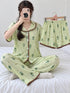 MNM25 โ Pistachio Blossom โ three-piece nightwear set