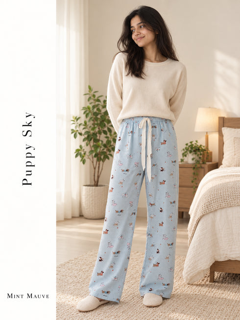 Wide-Leg Rayon Palazzo Pants