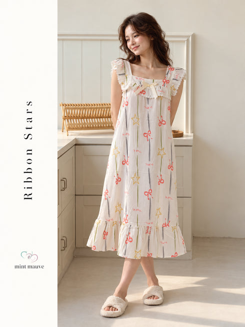 Vintage Inspired Padded Ruffle Sleepwear