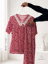 Lace Trim V-Neck Loungewear