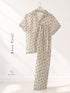 Short Sleeve Notch Collar Pajama Set
