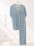 Floral Printed Henley Pyjama Set