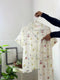 Half-Sleeved Collar Pajama and Trousers Set
