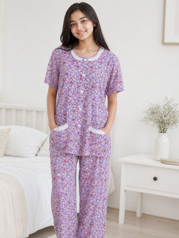 Front Openable Pyjama Set