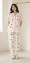 Short Sleeve Notch Collar Pajama Set