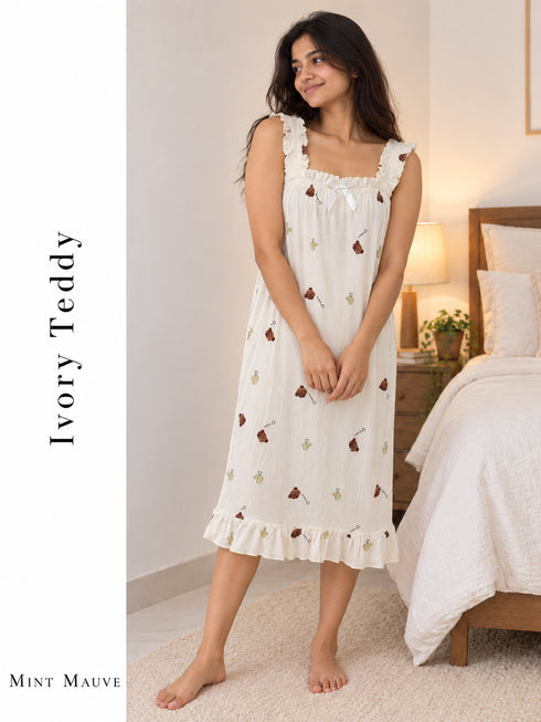 Ruffle Sleeve Short Maxi