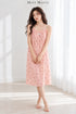 Cotton Padded Sling Night Dress – Blush Pink Cherry