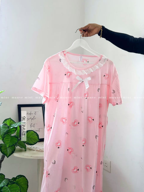 Short maxi print sleepwear — colour variant 7