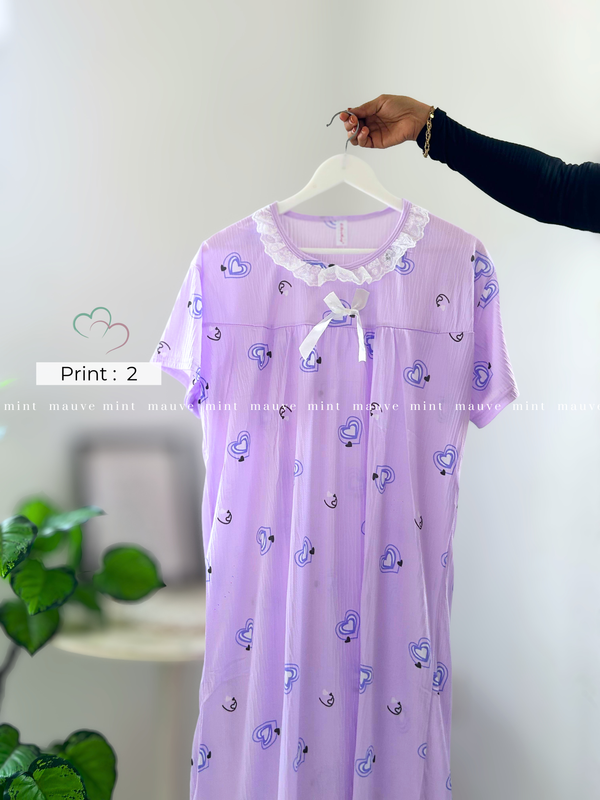 Pastel Printed Short Maxi