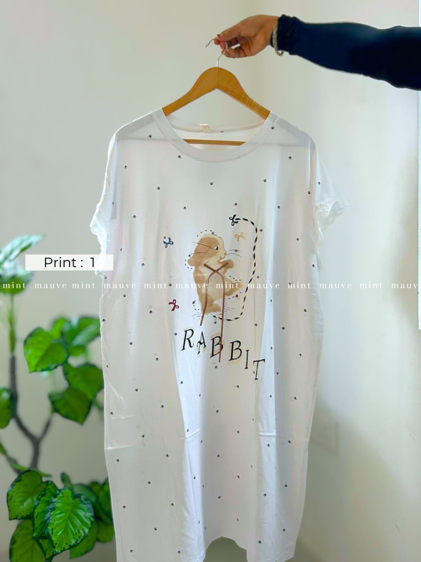 Lace Sleeve  Oversized Tees