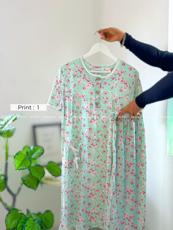 Knee Length Feeding Friendly Pyjama